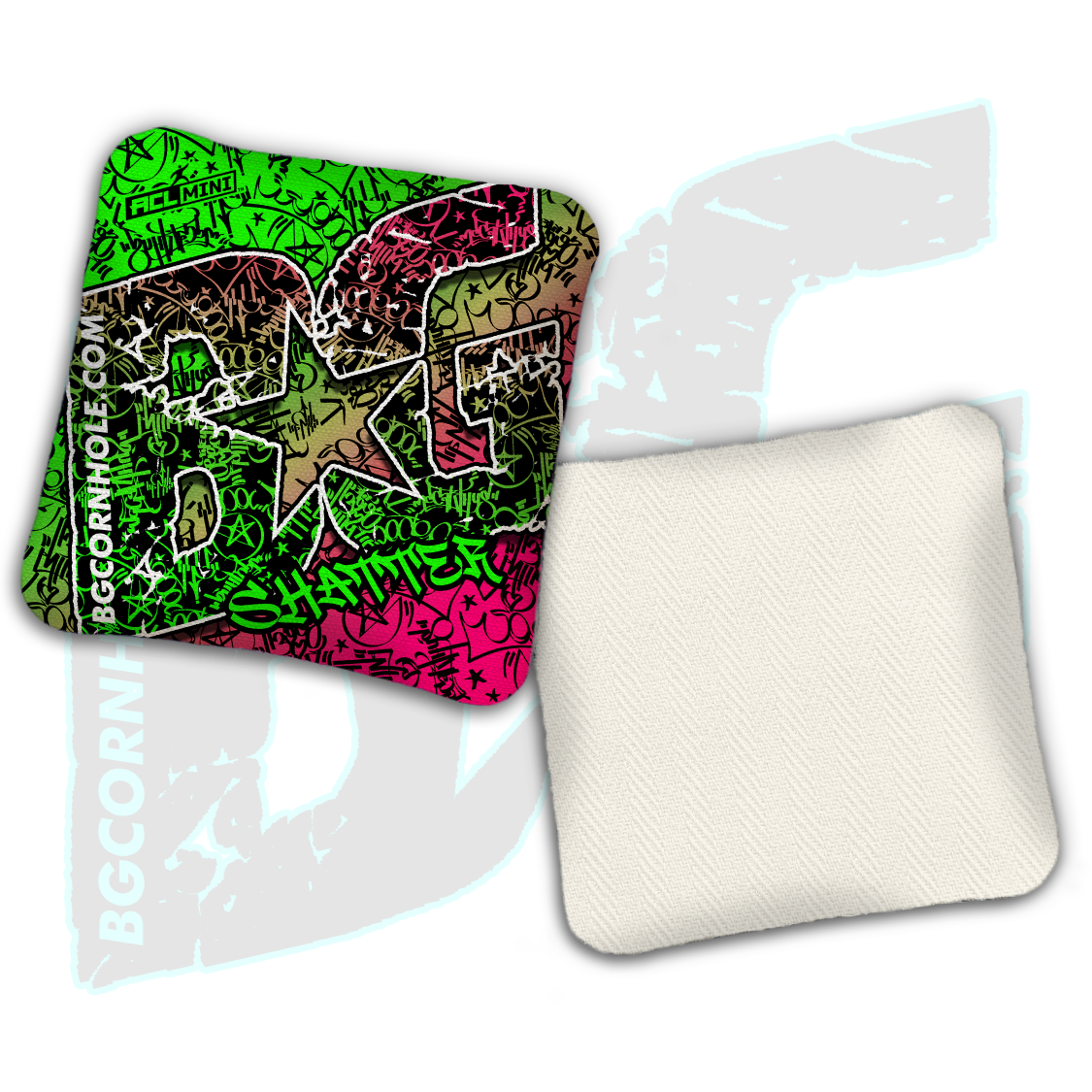 BG Multiple Bag Models - "Graffiti" - 4" ACL Mini Stamped Cornhole Bags- Set of 4 Bags