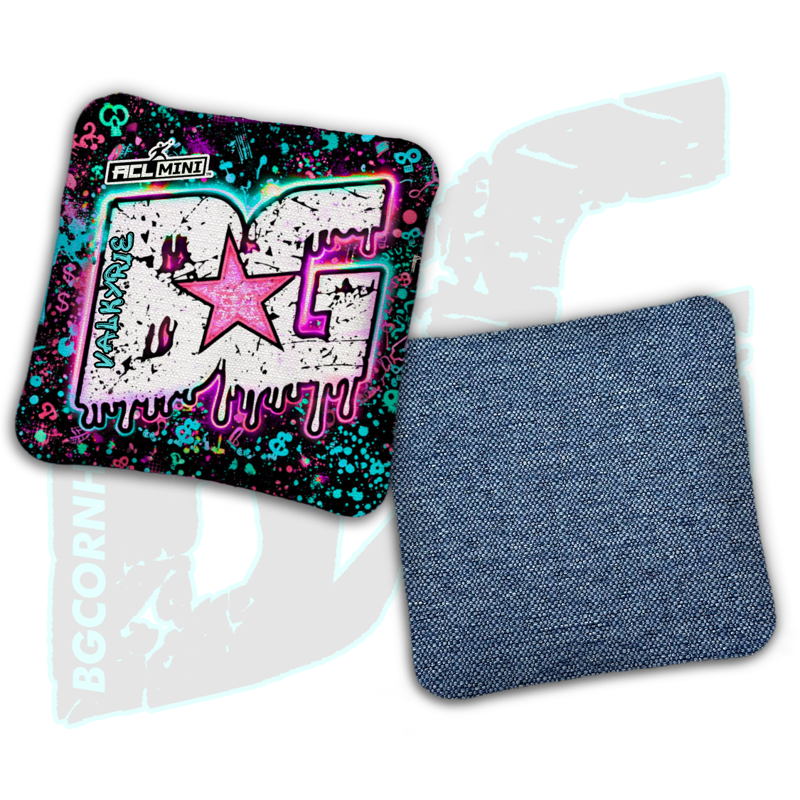 BG Multiple Bag Models - "Dripping Graffiti" - 4" ACL Mini Stamped Cornhole Bags- Set of 4 Bags
