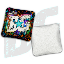 Load image into Gallery viewer, BG Multiple Bag Models - "Dripping Graffiti" - 4" ACL Mini Stamped Cornhole Bags- Set of 4 Bags