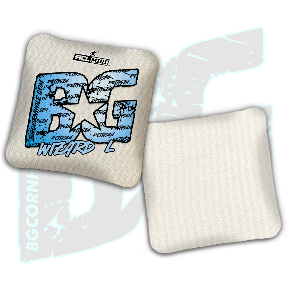 BG Multiple Bag Models - "PettySzn" - 4" ACL Mini Stamped Cornhole Bags- Set of 4 Bags