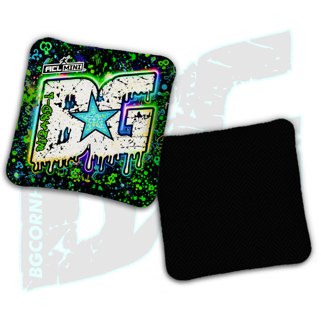 BG Multiple Bag Models - "Dripping Graffiti" - 4" ACL Mini Stamped Cornhole Bags- Set of 4 Bags
