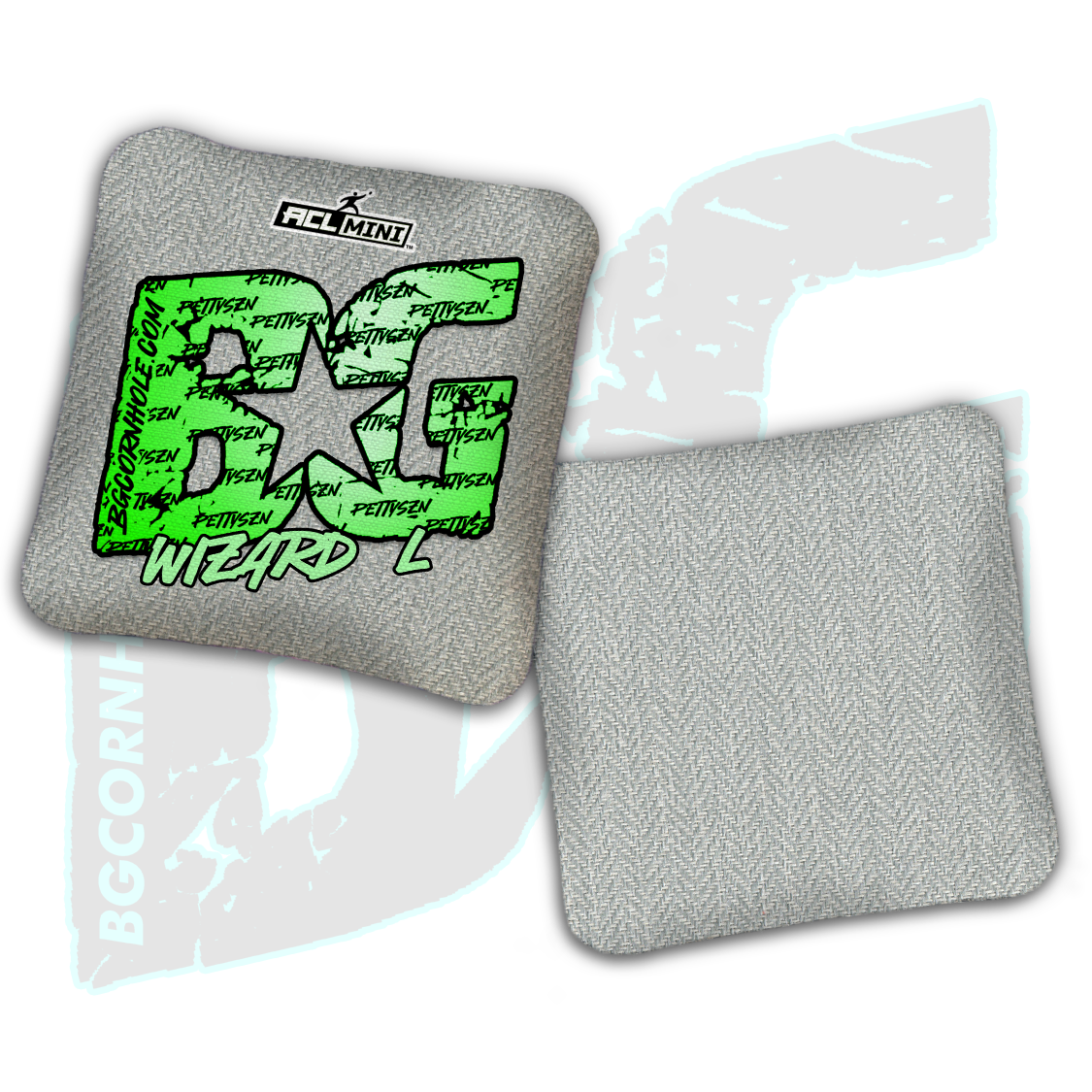 BG Multiple Bag Models - "PettySzn" - 4" ACL Mini Stamped Cornhole Bags- Set of 4 Bags