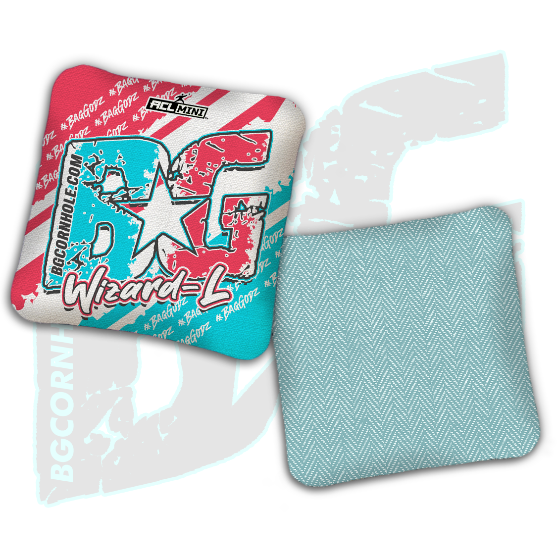 BG Multiple Bag Models - "BagGodz Rally" - 4" ACL Mini Stamped Cornhole Bags- Set of 4 Bags