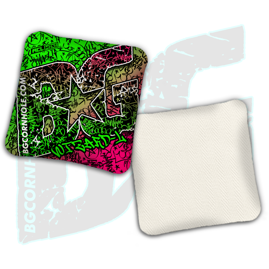 BG Multiple Bag Models - "Graffiti" - 4" ACL Mini Stamped Cornhole Bags- Set of 4 Bags
