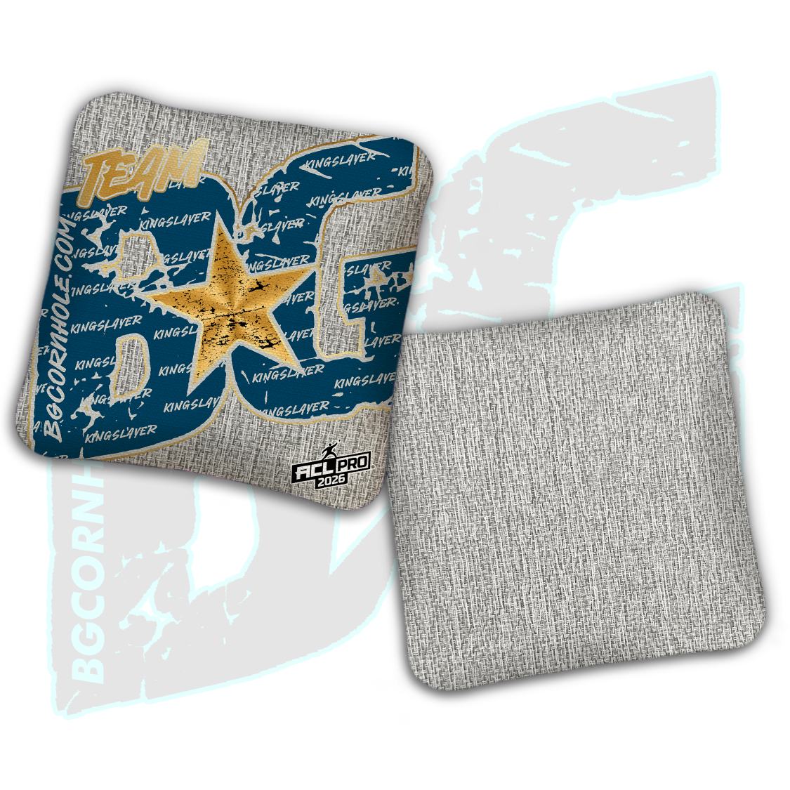 2026 BG Kingslayer "Big BG Colormatch" - ACL Pro Stamped Cornhole Bags - SET OF 4 BAGS
