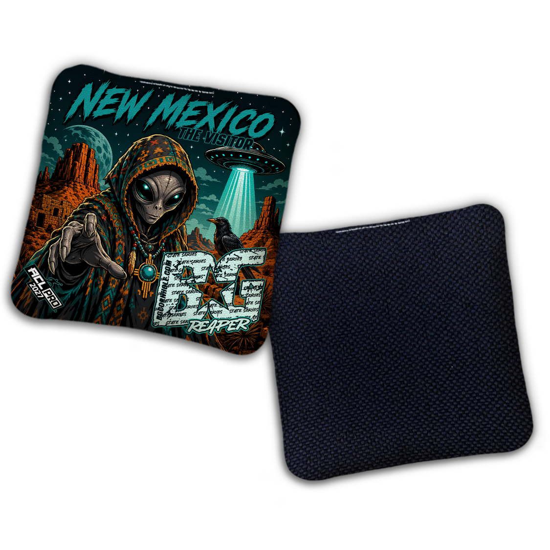 2027 BG Multiple Bag Models "NEW MEXICO THE VISITOR" - ACL Pro Stamped Cornhole Bags - SET OF 4 BAGS