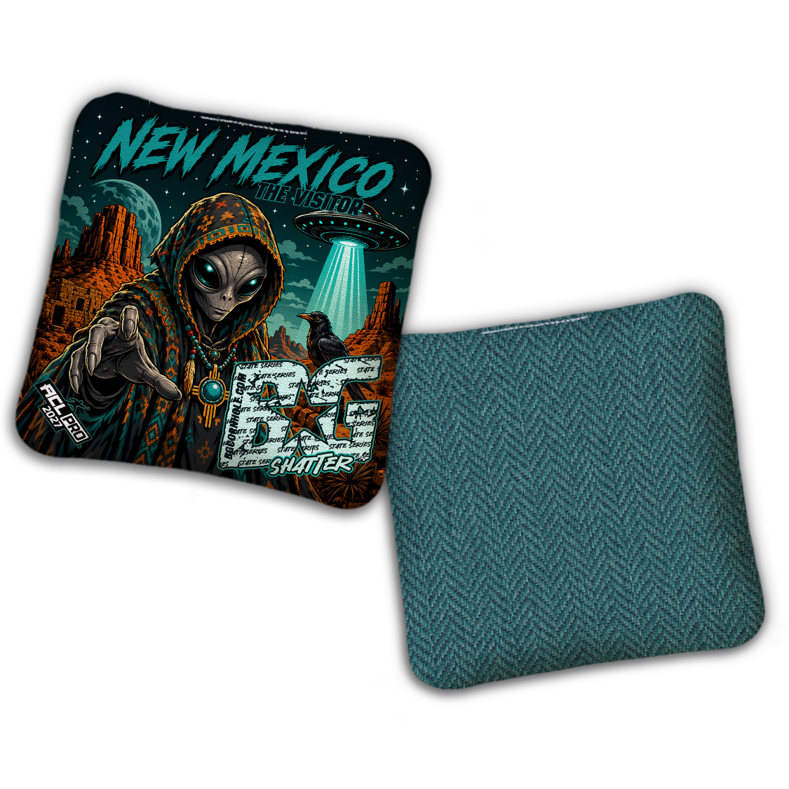 2027 BG Multiple Bag Models "NEW MEXICO THE VISITOR" - ACL Pro Stamped Cornhole Bags - SET OF 4 BAGS