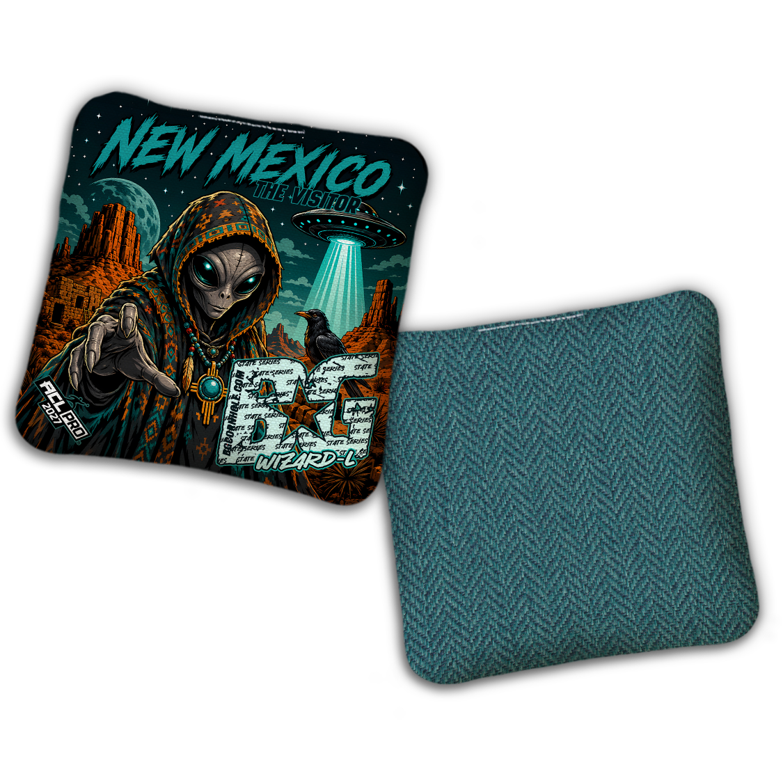 2027 BG Multiple Bag Models "NEW MEXICO THE VISITOR" - ACL Pro Stamped Cornhole Bags - SET OF 4 BAGS