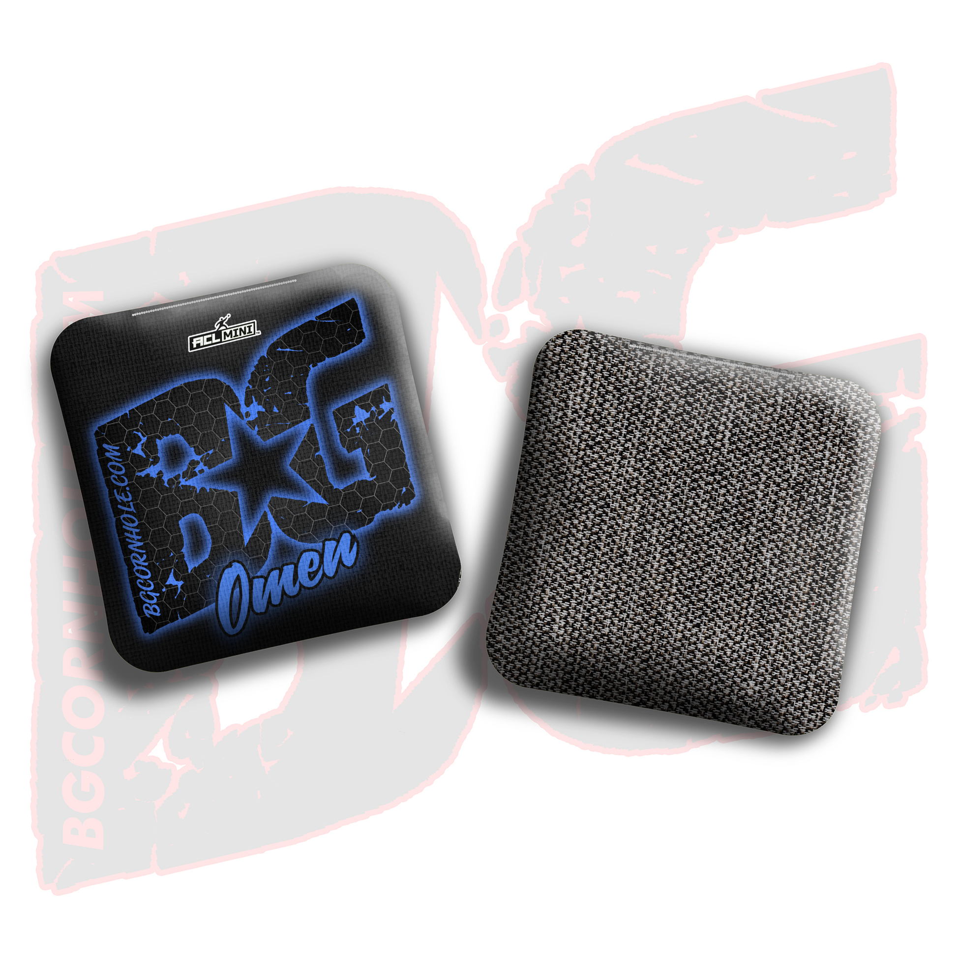 BG Multiple Bag Models - "Hex Glow" - 4" ACL Mini Stamped Cornhole Bags- Set of 4 Bags