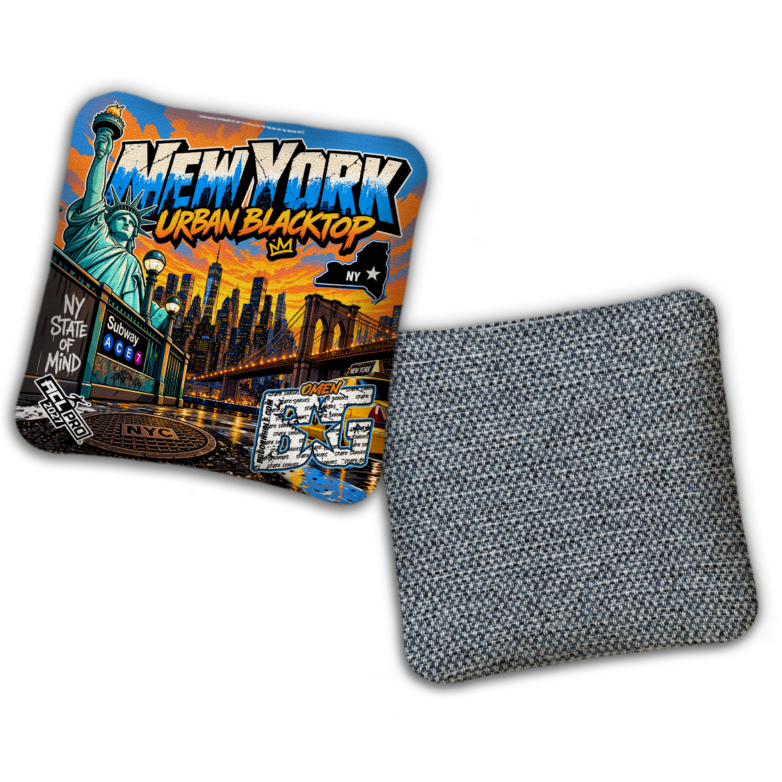 2027 BG Multiple Bag Models "New York Urban Blacktop" - ACL Pro Stamped Cornhole Bags