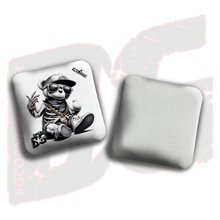 Load image into Gallery viewer, BG Multiple Bag Models - &quot;Skeleton Bear&quot; - 4&quot; ACL Mini Stamped Cornhole Bags- Set of 4 Bags