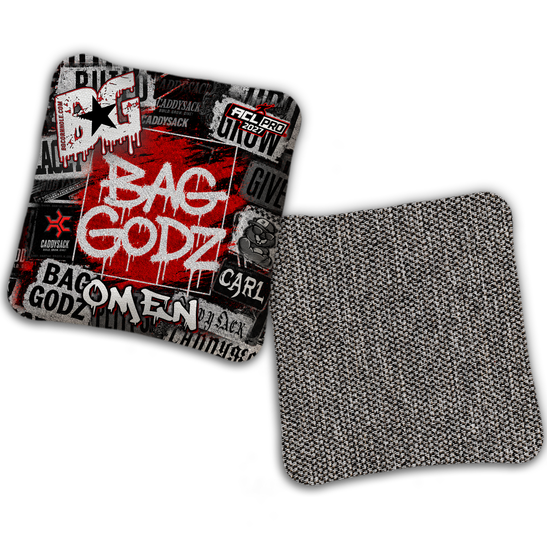 2027 Multiple Bag Models  "CaddySack Street Art” Collab - ACL Pro Stamped Cornhole Bags - SET OF 4 BAGS