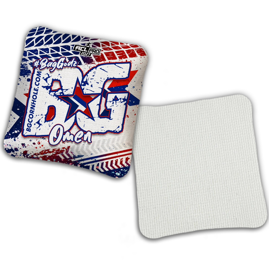 2027 BG Multiple Bag Models "GRUNGE TRACKS" - ACL Pro Stamped Cornhole Bags - SET OF 4 BAGS