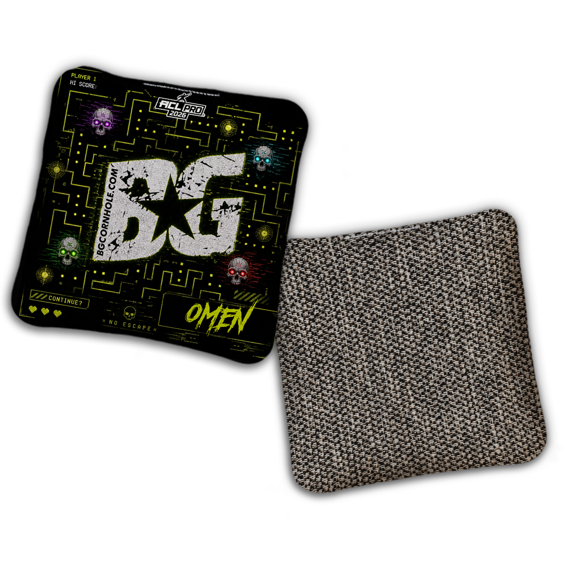 2026 BG Multiple Bag Models "Retro Games" - ACL Pro Stamped Cornhole Bags - SET OF 4 BAGS