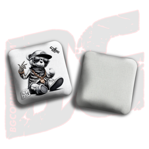 2026 BG Multiple Bag Types "Skeleton Teddy Bear" - ACL Pro Stamped Cornhole Bags - SET OF 4 BAGS