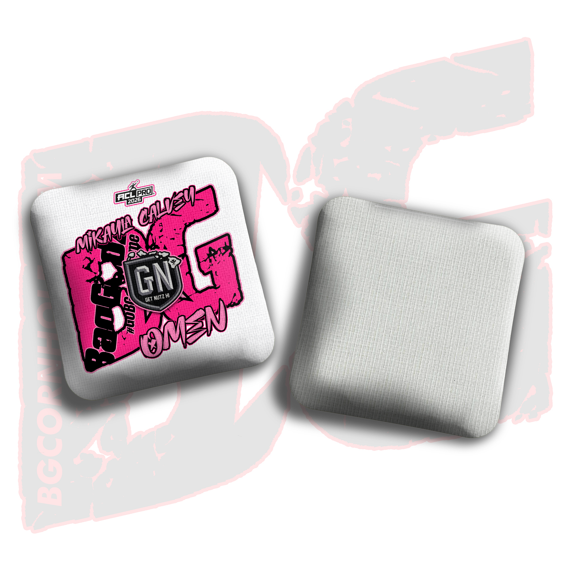 2026 BG Multiple Bag Models  - "Mikayla Calvey” - ACL Pro Stamped Cornhole Bags - SET OF 4 BAGS