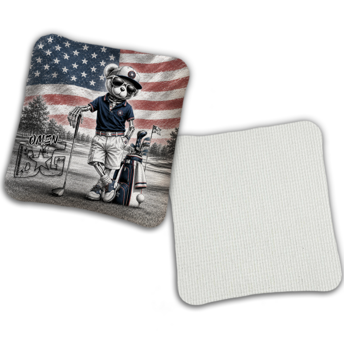 UNSTAMPED - BG Multiple Bag Models "FAIRWAY FREEDOM" - Cornhole Bags - SET OF 4 BAGS