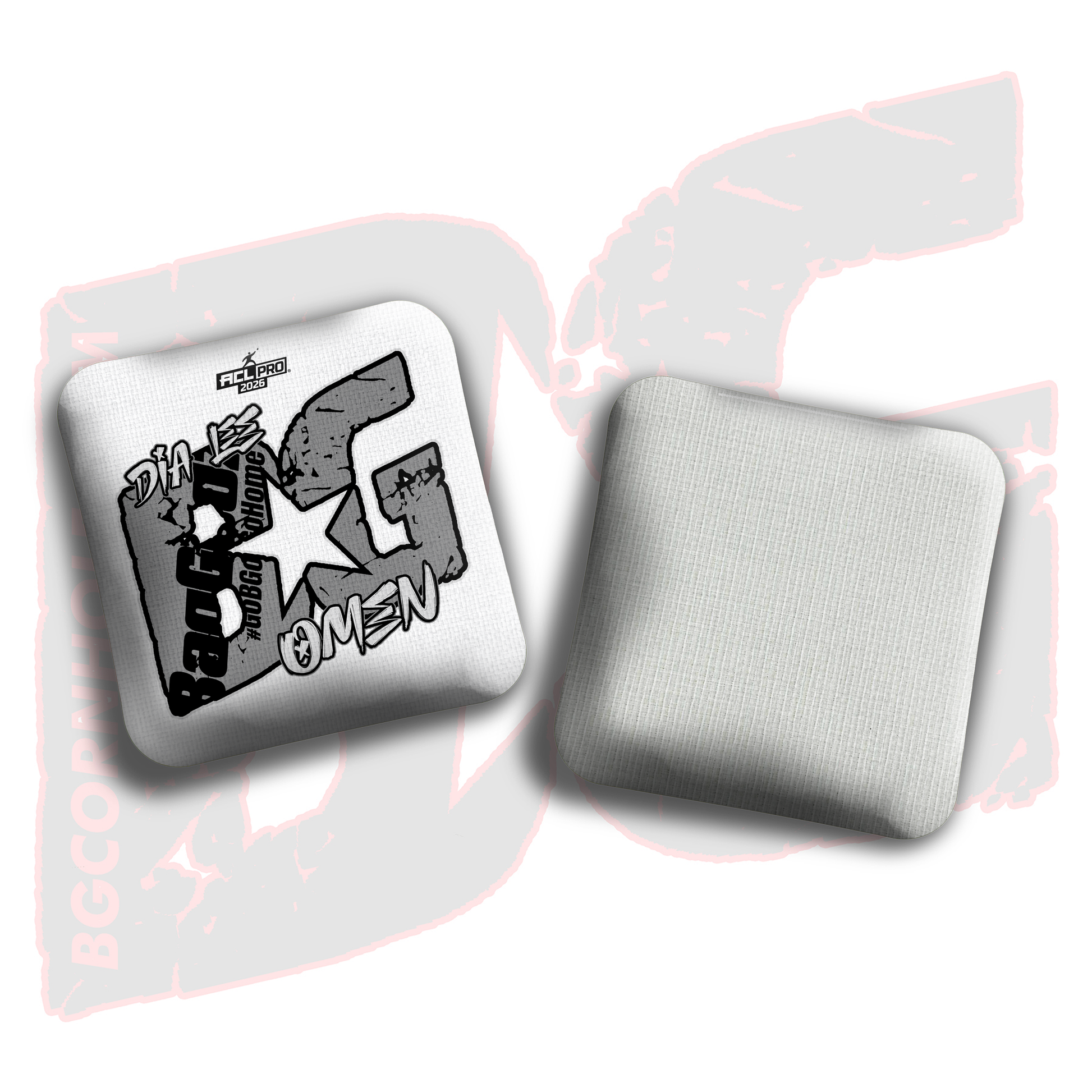2026 BG Multiple Bag Models  - "Dia Lee” - ACL Pro Stamped Cornhole Bags - SET OF 4 BAGS