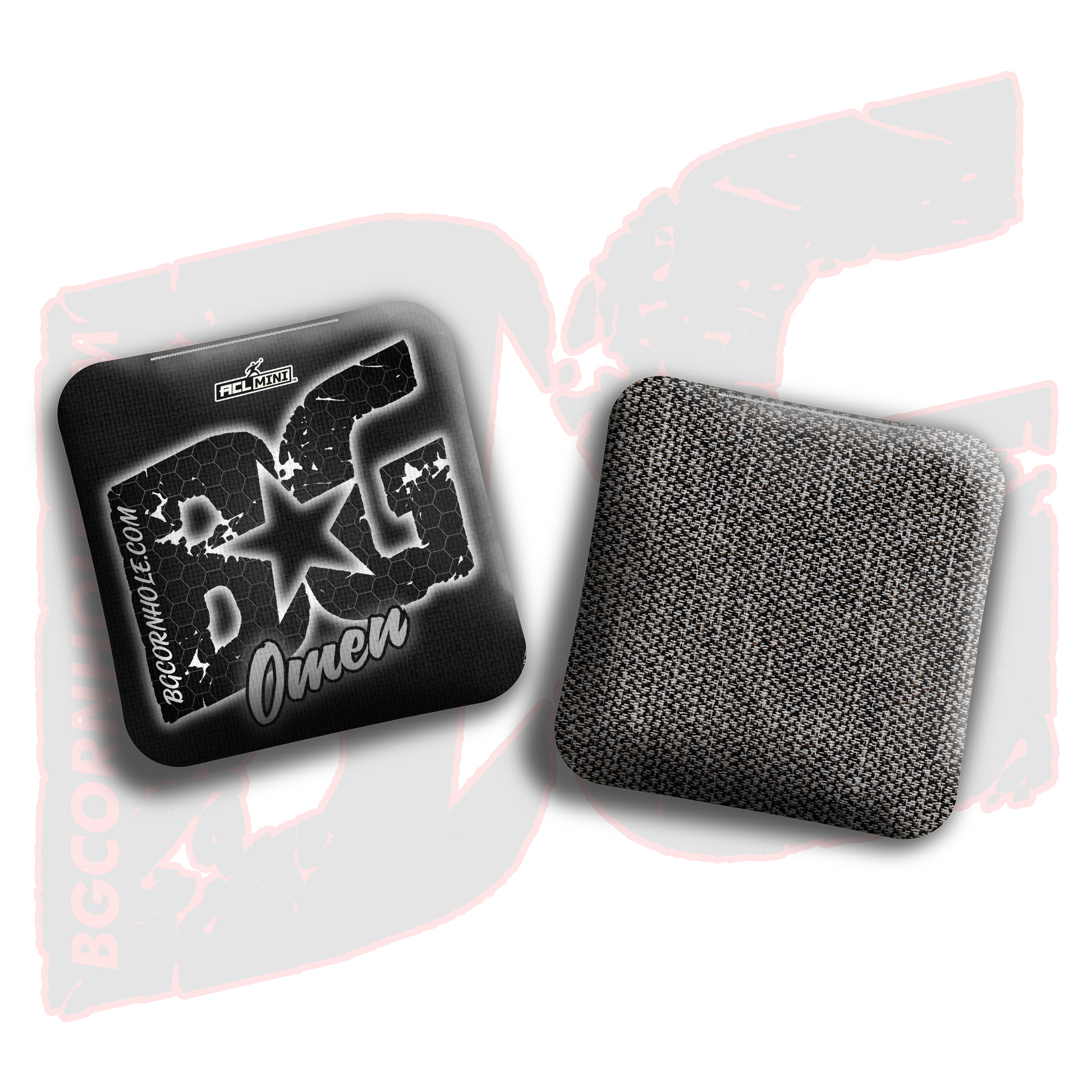 BG Multiple Bag Models - "Hex Glow" - 4" ACL Mini Stamped Cornhole Bags- Set of 4 Bags