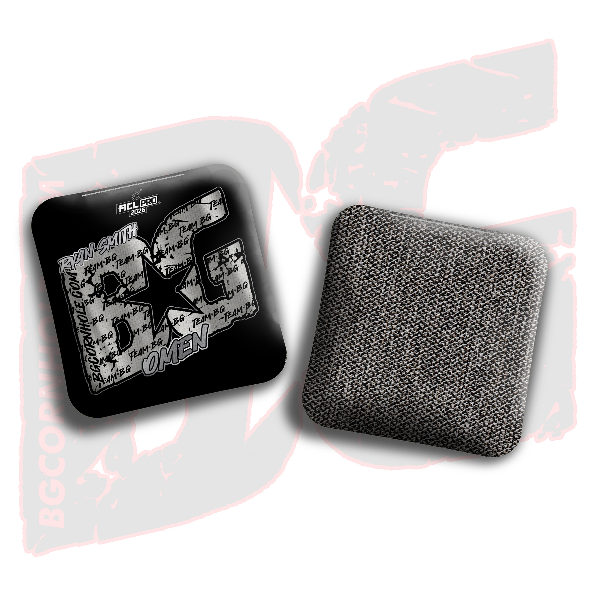 2026 BG Multiple Bag Models  - "Ryan Smith - Team BG” - ACL Pro Stamped Cornhole Bags - SET OF 4 BAGS