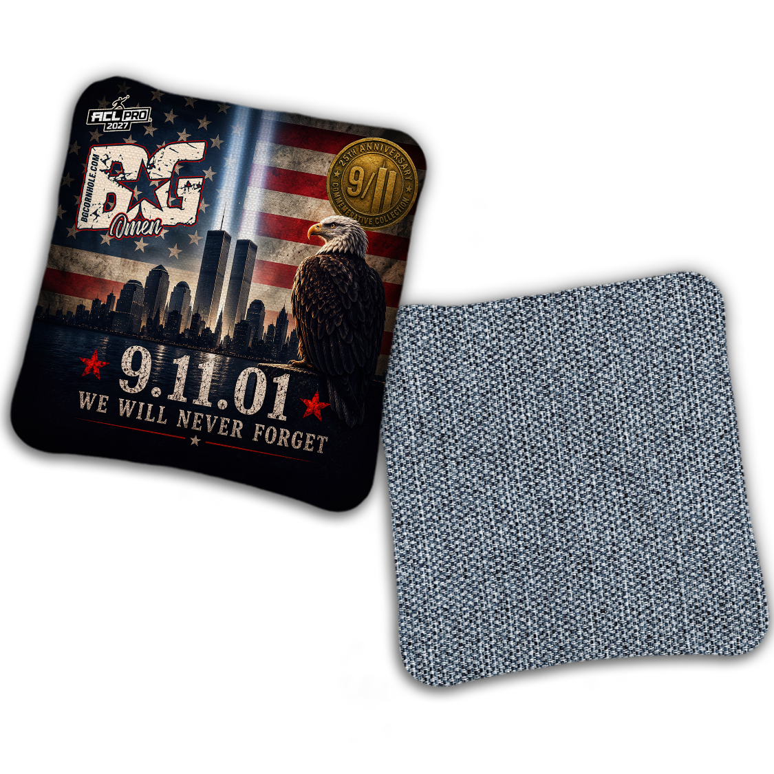 2027 BG Multiple Models “9.11 25th Anniversary" - ACL Pro Stamped Cornhole Bags - SET OF 4 BAGS