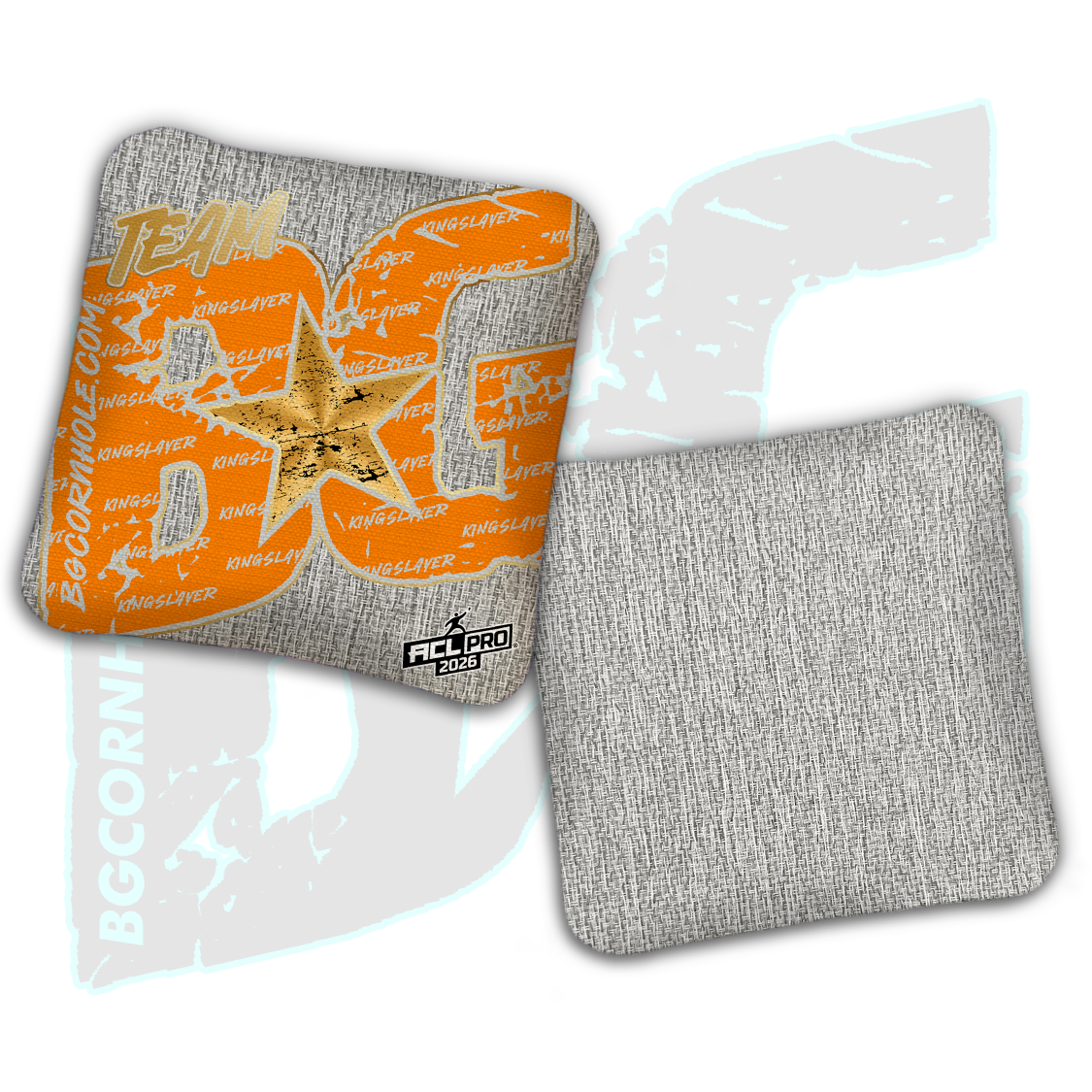 2026 BG Kingslayer "Big BG Colormatch" - ACL Pro Stamped Cornhole Bags - SET OF 4 BAGS