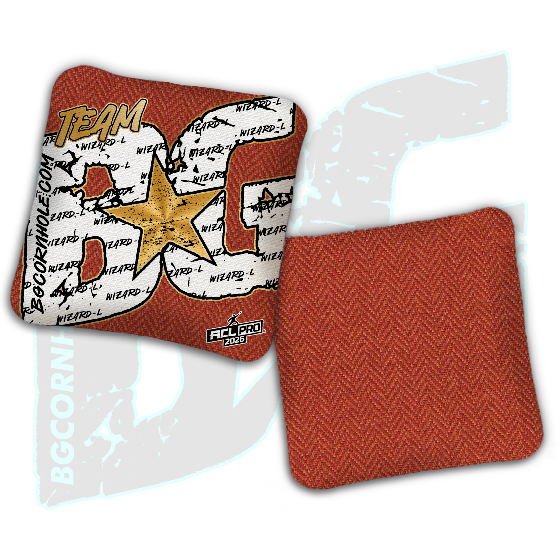 2026 BG Wizard L "Big BG Colormatch" - ACL Pro Stamped Cornhole Bags - SET OF 4 BAGS