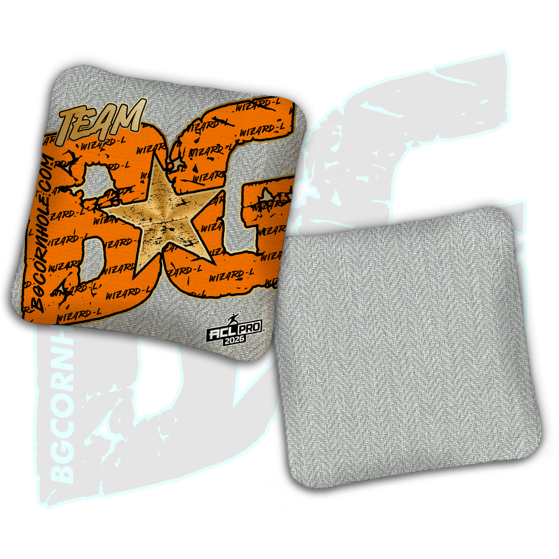 2026 BG Wizard L "Big BG Colormatch" - ACL Pro Stamped Cornhole Bags - SET OF 4 BAGS