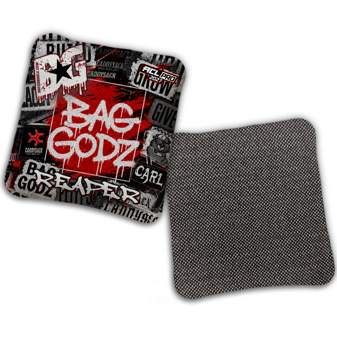 2027 Multiple Bag Models  "CaddySack Street Art” Collab - ACL Pro Stamped Cornhole Bags - SET OF 4 BAGS
