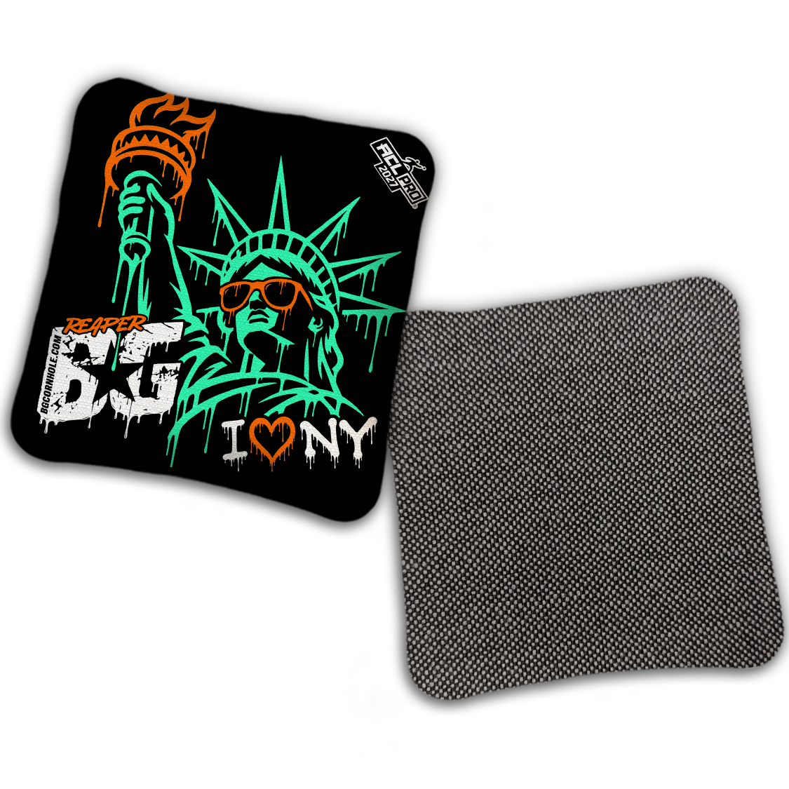 2027 BG Multiple Bag Models "I Heart NY" - ACL Pro Stamped Cornhole Bags - SET OF 4 BAGS