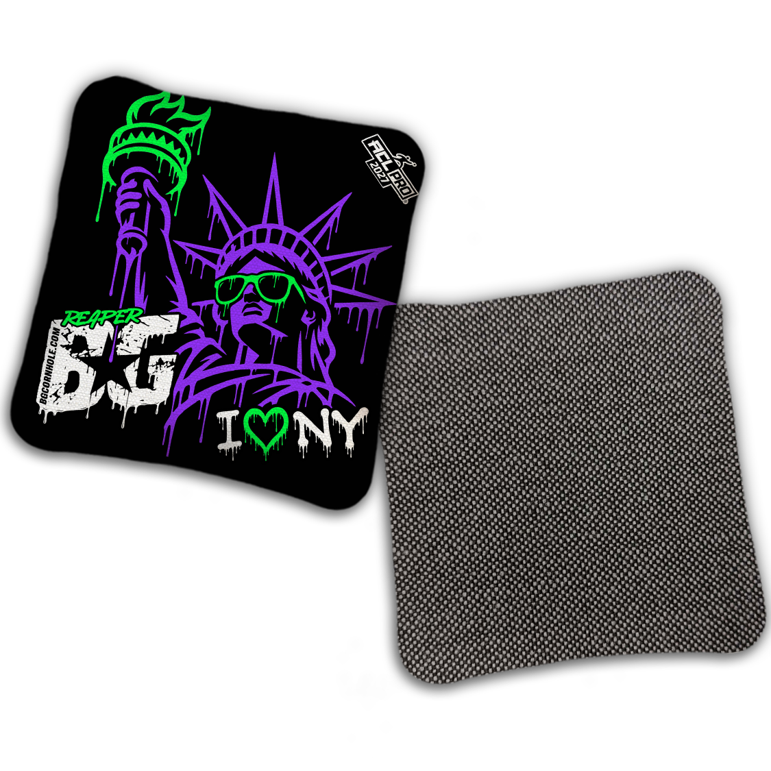 2027 BG Multiple Bag Models "I Heart NY" - ACL Pro Stamped Cornhole Bags - SET OF 4 BAGS