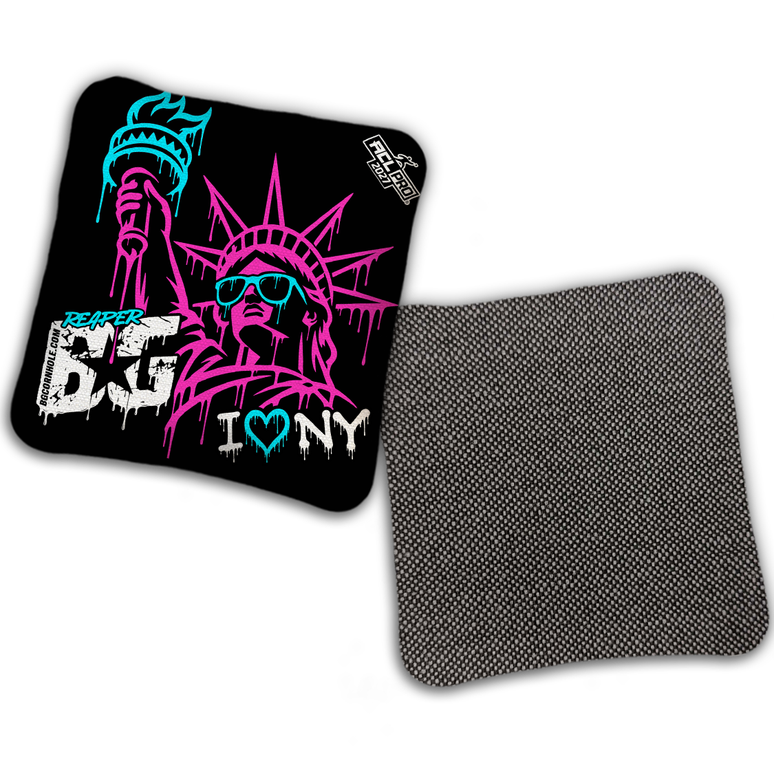 2027 BG Multiple Bag Models "I Heart NY" - ACL Pro Stamped Cornhole Bags - SET OF 4 BAGS