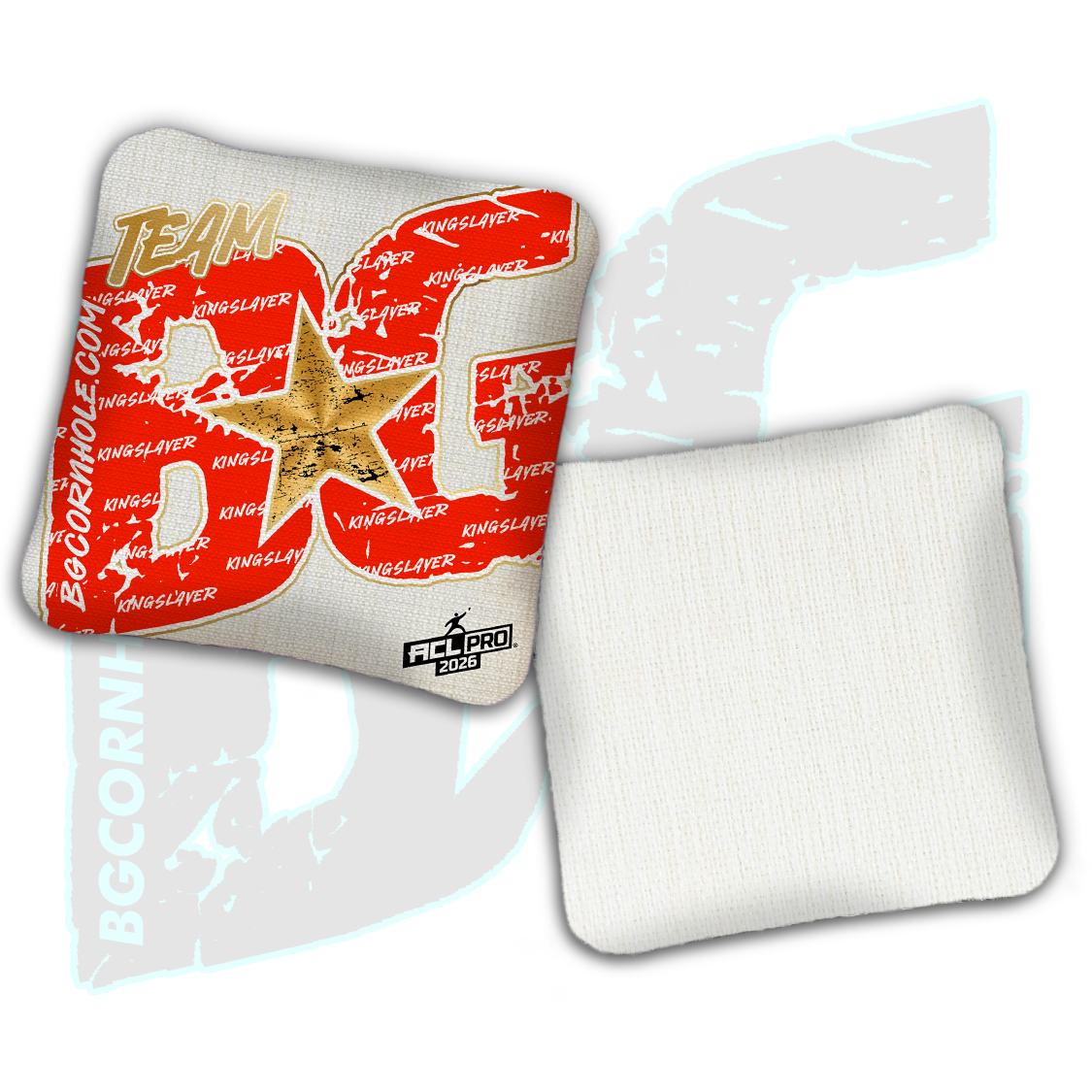 2026 BG Kingslayer "Big BG Colormatch" - ACL Pro Stamped Cornhole Bags - SET OF 4 BAGS