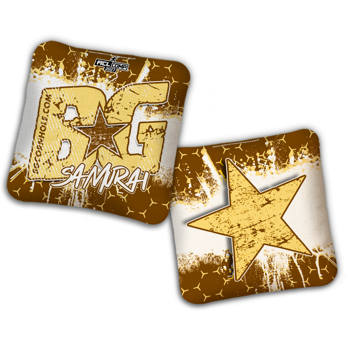 2027 BG Multiple Bag Models - "BROKEN HEX" - ACL Comp Stamped Cornhole Bags - SET OF 4 BAGS