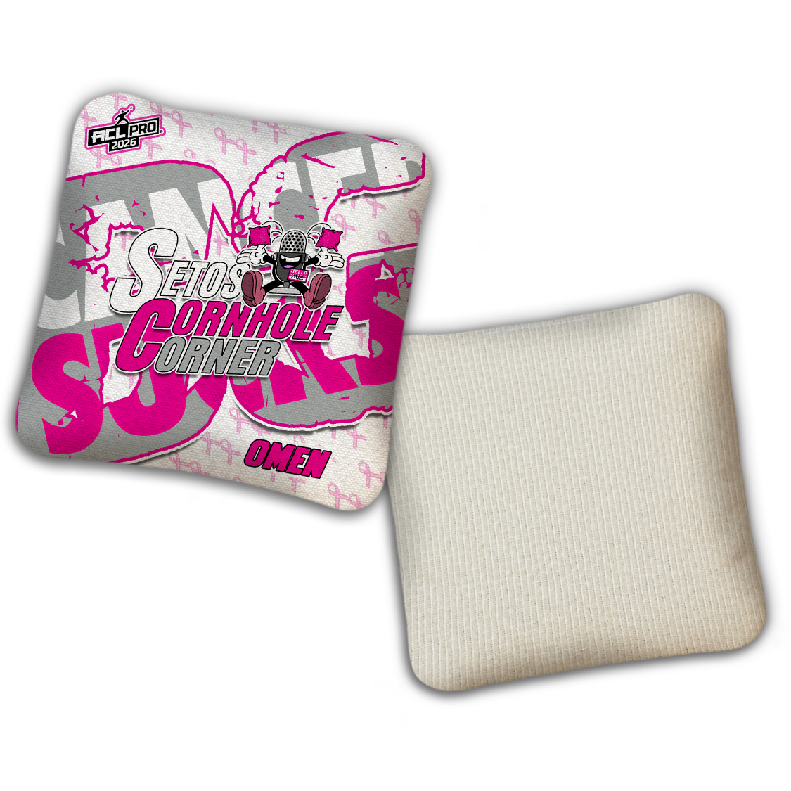 2026 BG Multiple Bag Models - "Setos Cornhole Corner” Collab - ACL Pro Stamped Cornhole Bags - SET OF 4 BAGS