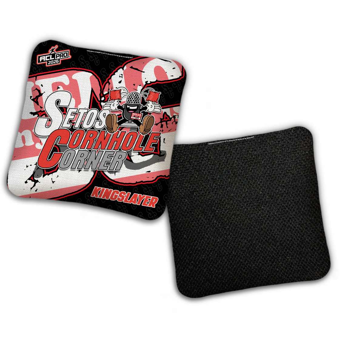 2026 BG Multiple Bag Models - "Setos Cornhole Corner” Collab - ACL Pro Stamped Cornhole Bags - SET OF 4 BAGS