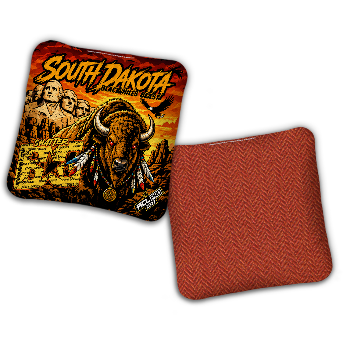 2027 BG Multiple Bag Models "BLACK HILL BEAST - ACL Pro Stamped Cornhole Bags - SET OF 4 BAGS