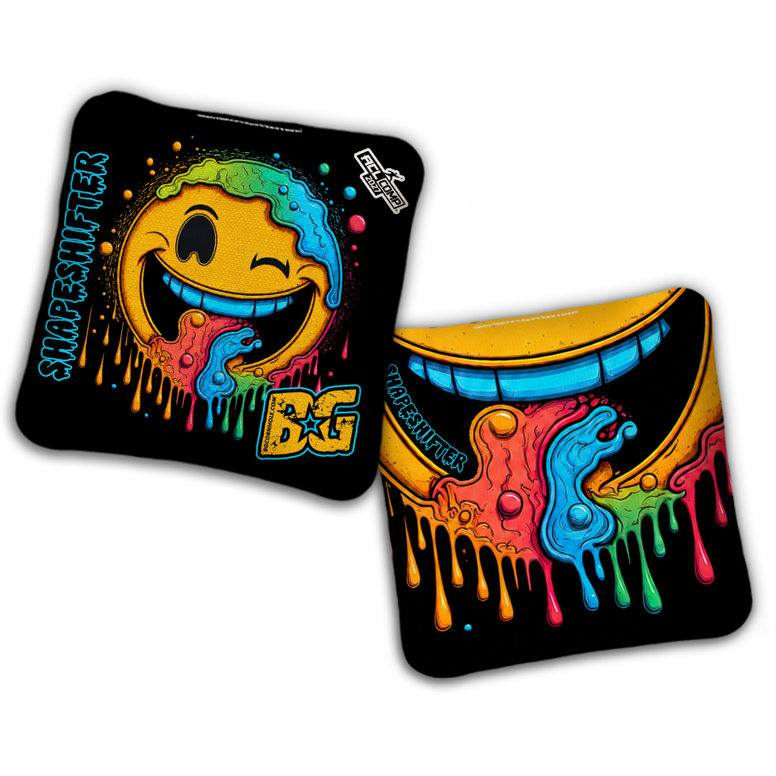2027 BG Multiple Bag Models - "DRIPPY SMILEY" - ACL Comp Stamped Cornhole Bags - SET OF 4 BAGS