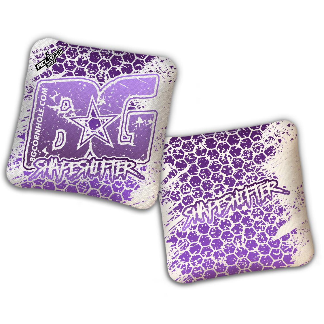 2027 BG Multiple Bag Models - "HEXED HIVE" - ACL Comp Stamped Cornhole Bags - SET OF 4 BAGS