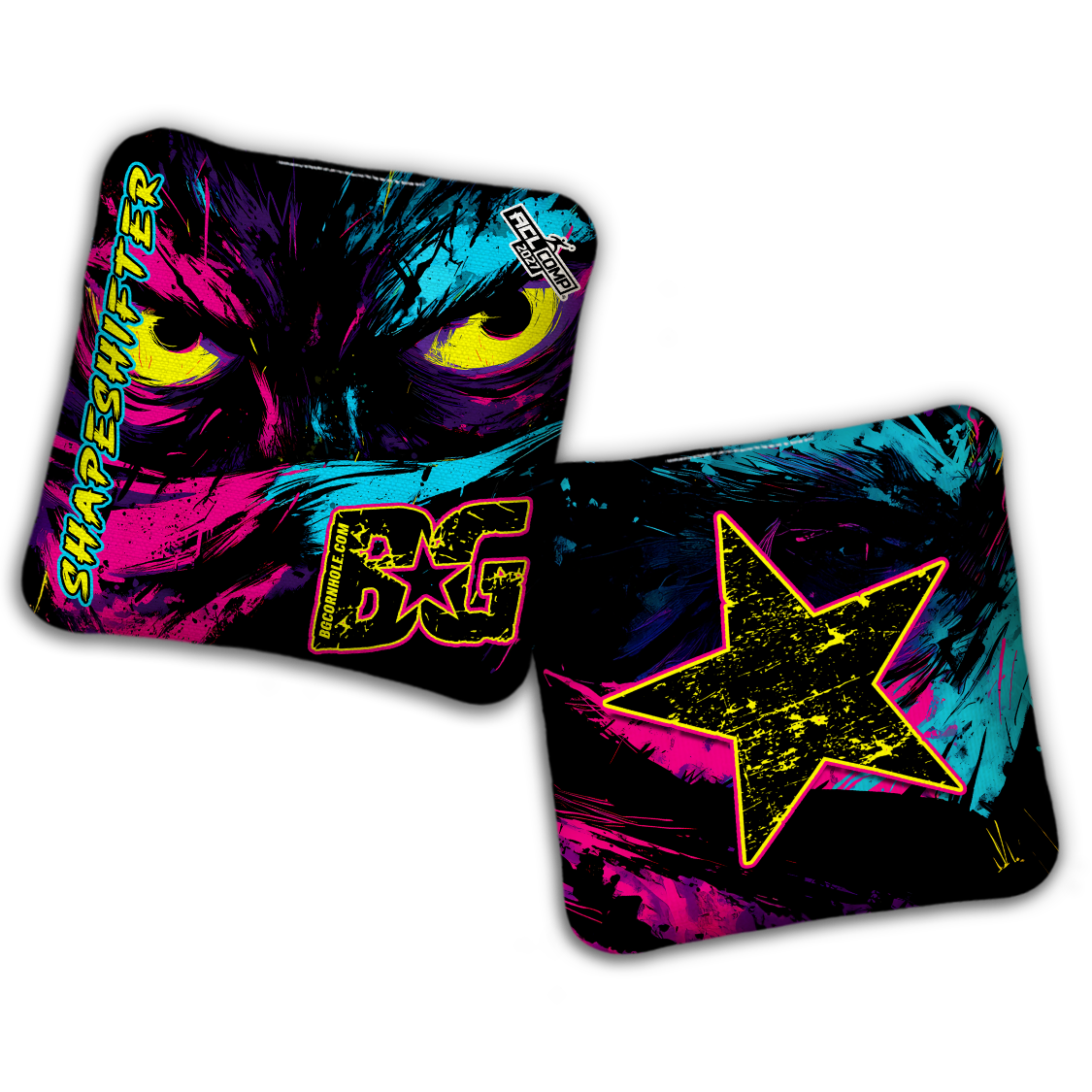 2027 BG Multiple Bag Models - "SHADOWED" - ACL Comp Stamped Cornhole Bags - SET OF 4 BAGS