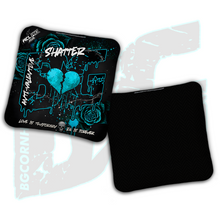 Load image into Gallery viewer, 2026 BG Multiple Bag Models "Aqua Anti Valentines Day" - ACL Pro Stamped Cornhole Bags - SET OF 4 BAGS