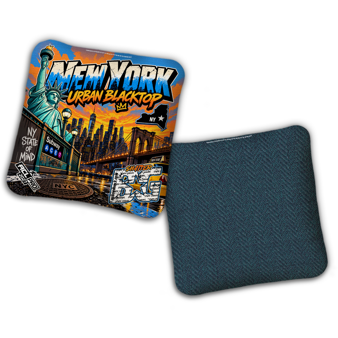 2027 BG Multiple Bag Models "New York Urban Blacktop" - ACL Pro Stamped Cornhole Bags