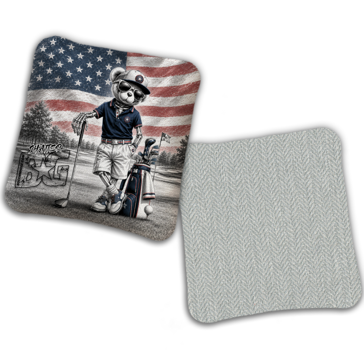 UNSTAMPED - BG Multiple Bag Models "FAIRWAY FREEDOM" - Cornhole Bags - SET OF 4 BAGS