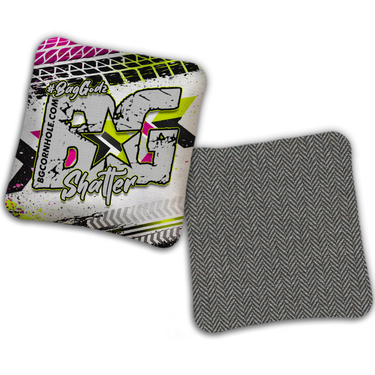 UNSTAMPED - BG Multiple Bag Models "GRUNGE TRACKS" - Cornhole Bags - SET OF 4 BAGS