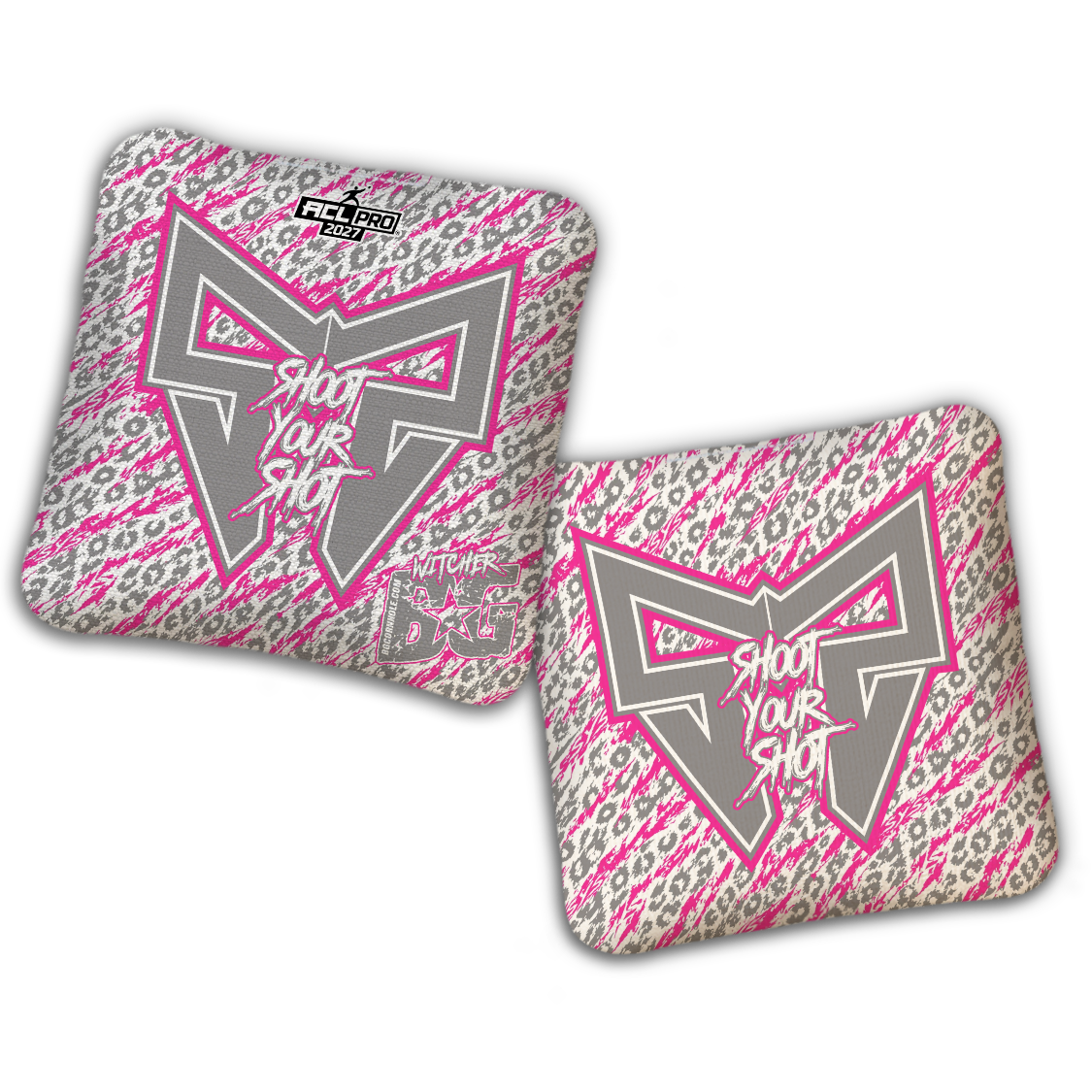 2026 BG Multiple Bag Models "Shoot Your Shot” Collab - ACL Pro Stamped Cornhole Bags - SET OF 4 BAGS
