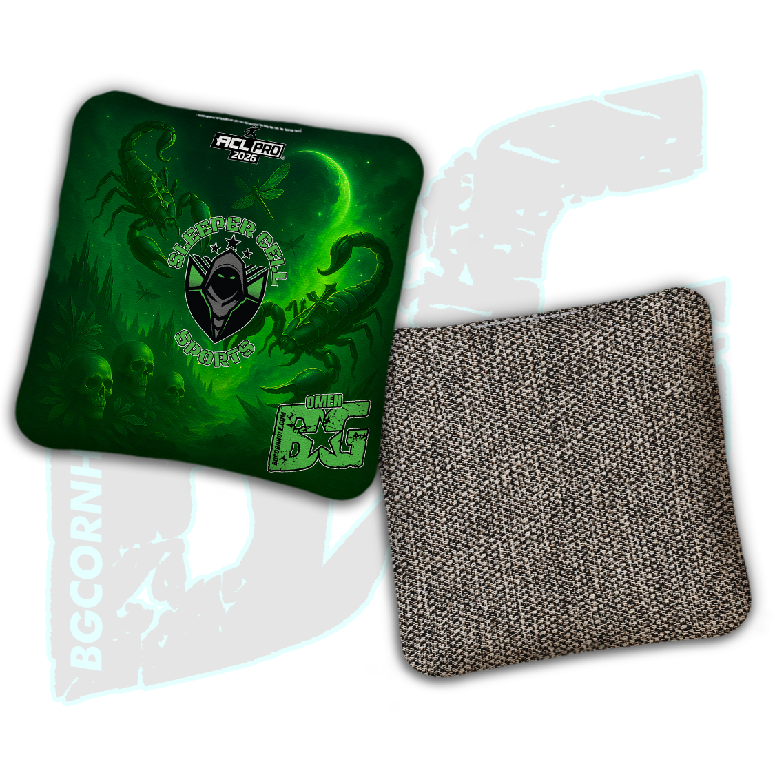 2026 BG Multiple Bag Models "Sleeper Cell Sports” Collab - ACL Pro Stamped Cornhole Bags - SET OF 4 BAGS