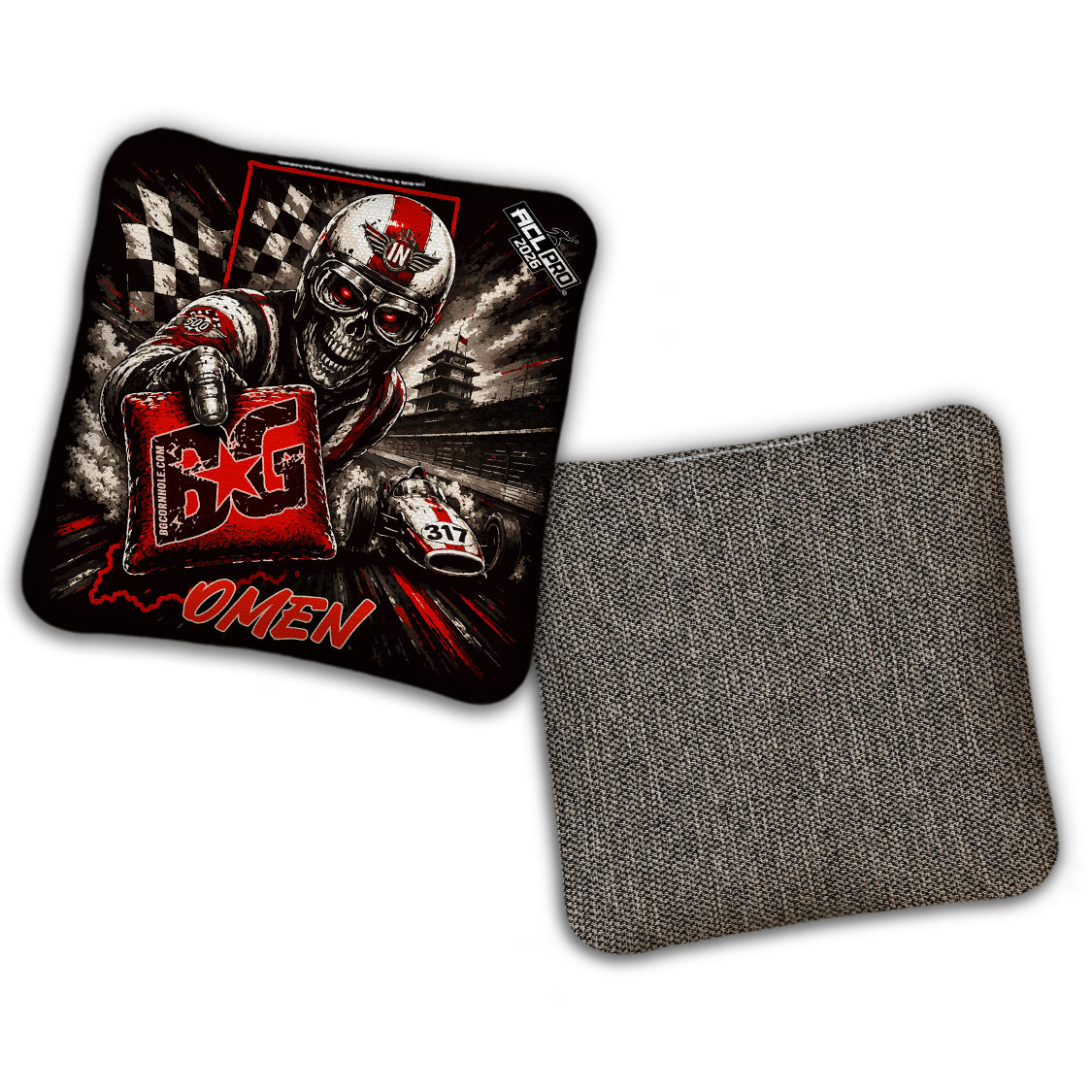2026 BG Multiple Bag Models "Speed Demon" - ACL Pro Stamped Cornhole Bags - SET OF 4 BAGS