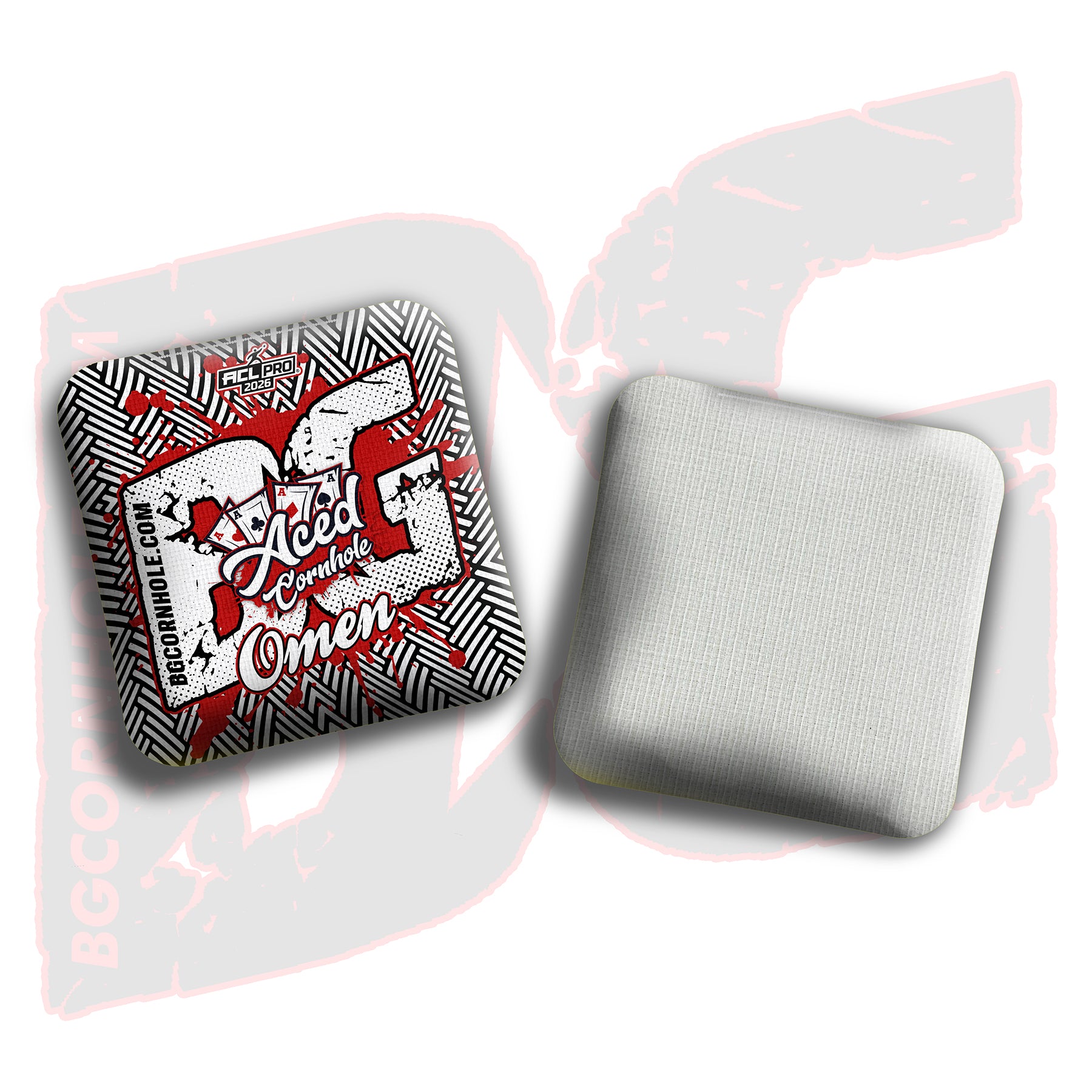 2026 BG Multiple Bag Models - "Aced Cornhole” Collab - ACL Pro Stamped Cornhole Bags - SET OF 4 BAGS