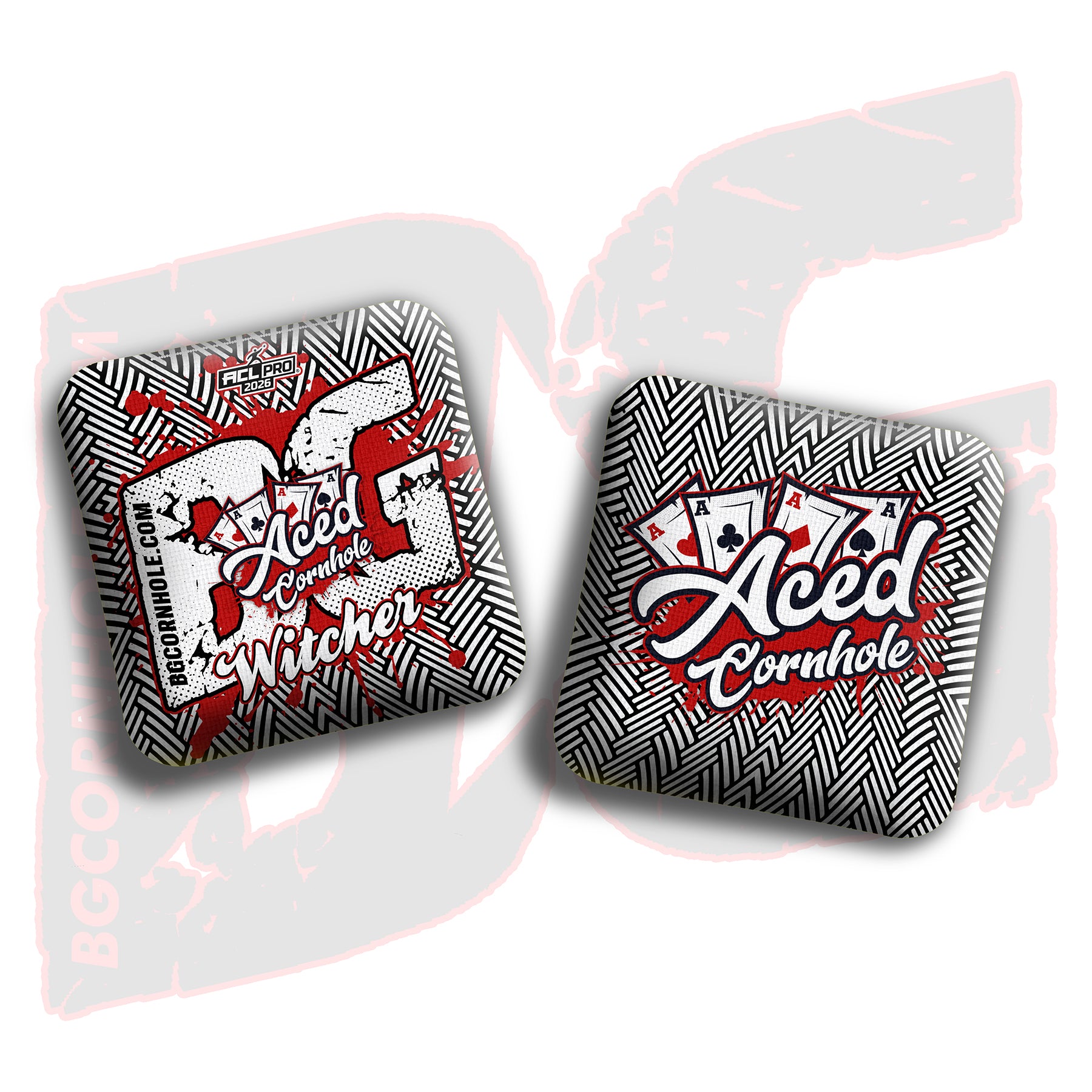 2026 BG Multiple Bag Models - "Aced Cornhole” Collab - ACL Pro Stamped Cornhole Bags - SET OF 4 BAGS