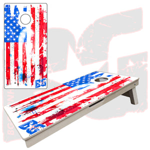 BG "Splatter Flag" Cornhole Boards - Elite Model